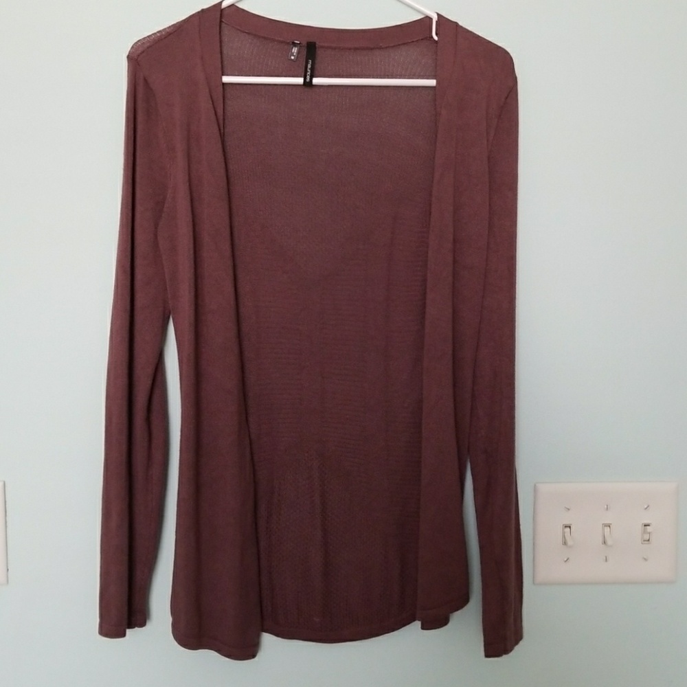 Burgundy/mauve light weight cardigan